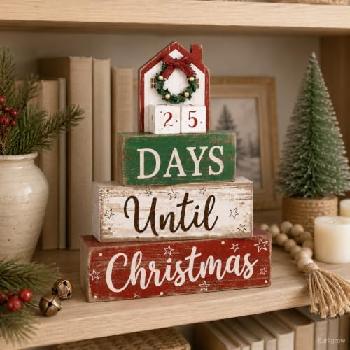 Christmas Countdown Decorations Indoor, Christmas Table Decor for Home - Image 2