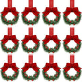 Retrowavy 12 Pcs Small Christmas Kitchen Cabinet Wreaths with Ribbon by Retrowavy