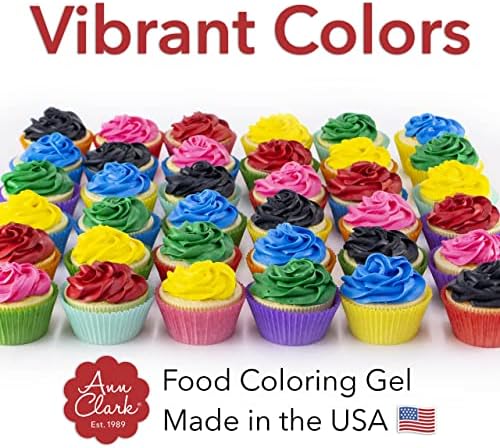 Ann Clark Gel Professional Grade Food Coloring Made in USA .7 oz, 6 Color - Image 6