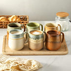 HASENSE Coffee Mugs Set of 6, Ceramic 16 oz Large Reactive Glaze Mugs - Image 6