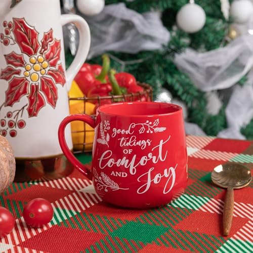 LEHAHA Ceramic Christmas Coffee Mug set,16 OZ Holiday Mugs Set of 6, Festival Coffee Cups with Warm Greeting sayings, Porcelain Christmas Drinkware Ideal for Hot Cocoa, Holiday Tea & Winter Beverages - Image 2