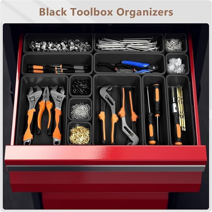A-LuGei【X-Large Size【5 Pcs】 Tool Box Organizer Tray Divider【Single Size】 Black - Image 3