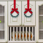 Retrowavy 12 Pcs Small Christmas Kitchen Cabinet Wreaths with Ribbon - Image 6