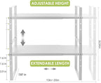 Across-Star Expandable Cabinet Shelf Organizer Rack, Stackable Kitchen Counter - Image 3