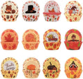 600 Pack Fall Cupcake Liners Thanksgiving Cupcake Wrappers Disposable Baking Cups Muffin Liners for Birthday Party Fall Themed Party Supply Decor (12 Styles) by Unknown