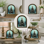 Christmas Tree Arched Decor, Winter Forest Table Sign, 5.9x7.9 - Image 5