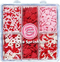 Valentines Sprinkles for Baking, Pink, Red and White Heart Sprinkles for Valentines Cake Cookies Cupcake Decorating by Kercky