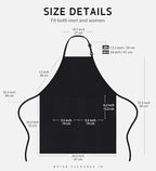 Syntus Apron for Men Women, Adjustable Cooking Kitchen Chef Aprons - Image 2