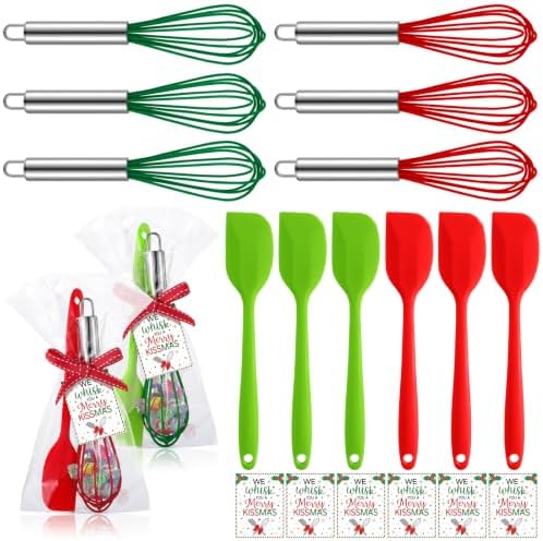 6 Sets Christmas Whisk Silicone Spatula Baking Supplies Gift Set With Card by Eshylala