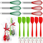 6 Sets Christmas Whisk Silicone Spatula Baking Supplies Gift Set With Card by Eshylala