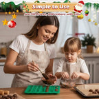 HKNMTT Christmas Silicone Molds for Xmas Candy Chocolate Wax Decor, 84 Cavity 7 Shapes Gummy Mould, Including Santa Gift Box Snowflake Bell Glove Tree Gingerbread Food Grade Holiday Baking DIY Moulds - Image 6