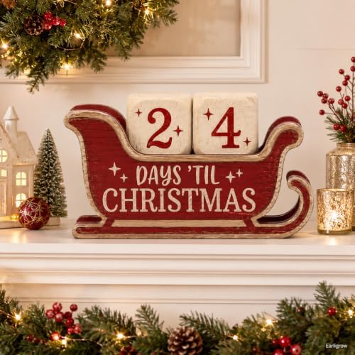 Christmas Decorations Indoor, 4pcs Christmas Countdown Home Decor - Image 5