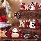 3Pcs Christmas Table Decorations, Wooden Christmas Decor Indoor - Image 2