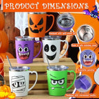 6 Pcs Halloween Coffee Mug 16 Oz Insulated Stainless Steel Gift Cup - Image 3