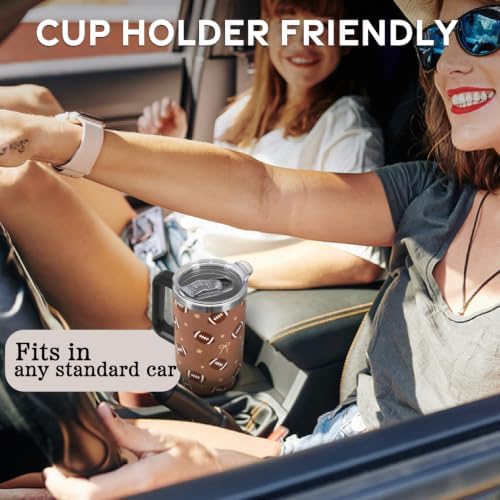 Fall Thanksgiving Tumbler with Lid and Straw 40oz, Cute Football Bows & Snowflakes Vacuum Insulated Leak Proof Stainless Steel Coffee Cup for Game Day, Farmhouse Accessories Gift for Women Girls - Image 7