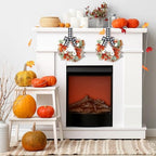 Syhood 2 Pcs 9 Inch Small Fall Wreath for Cabinet Mini Fall Wreath - Image 6