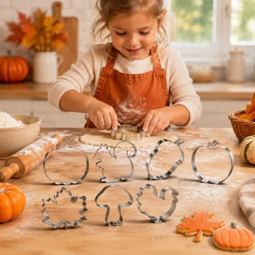 Fall Thanksgiving Cookie Cutters - 7PCS Stainless Steel Biscuit Molds - Image 5