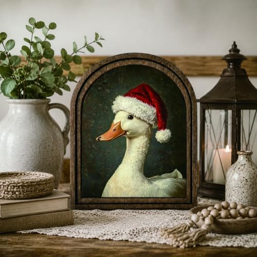Christmas Duck Arched Table Sign, Vintage Farmhouse Shelf Decor - Image 7