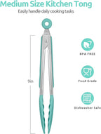 600ºF Heat Resistant Kitchen Tongs: U-Taste 9 inch Silicone Cooking Tong - Image 2