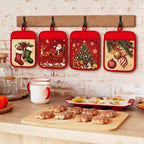 Jingmore 12 Pcs Christmas Pot Holders with Pocket for Kitchen Gift Bulk - Image 2