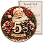 Christmas Decorations - Christmas Ornaments - 250 Anniversary USA Merchandise - Christmas Ornament 2026 – Christmas Decoration for Home, Stocking Stuffers - Gifts for Family Mom Dad Friends Coworker by Rusaten