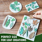 HKNMTT Leaf Fondant Silicone Mold Small Maple Shapes, 34 Cavity Tree Fern Leaves Rose Flower for Cake Cupcake Topper Craft Decorating Sugar Candy Clay Plant Moulds DIY BPA Free - Image 2
