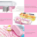 Pink Mini Loaf Pans with Lids, 6.8oz Aluminum Mini Cake Pan 60Pack - Image 3