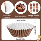 SANNIX 450pcs Woodland Cupcake Liners, Woodgrain Baking Cups Cupcake Wrappers Paper Wraps Muffin Liners for Bridal Showers Wedding Birthday Party Decorations Supplies - Image 2