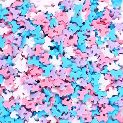 Unicorn Sprinkles for Cake Decorating 3.17 ounce Edible Blue Pink Purple Sprinkles Mix Topper Cookie Confetti Sprinkles for Cupcakes Candy Cream Chocolate Cake Decor for Birthday Princess Christmas Party by cobakey-DessertDecorations