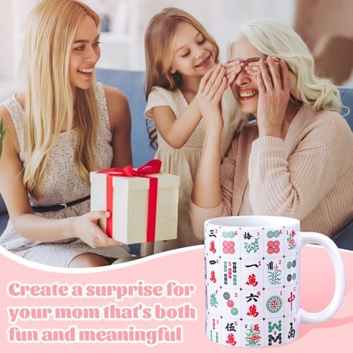 Christmas Mahjong Gift Mug 11oz Funny Ceramic Coffee Mug Women - Image 4