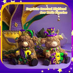 2 Pack Mardi Gras Highland Cow Figurines Mardi Gras Gifts - Image 5