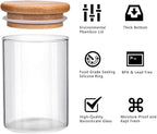 Glass Jars with Bamboo Wooden Airtight Lids 6oz 10oz Spice Jars Food Storage - Image 4