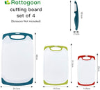 Cutting Boards for Kitchen, Plastic Chopping Board Set of 4 - Image 2
