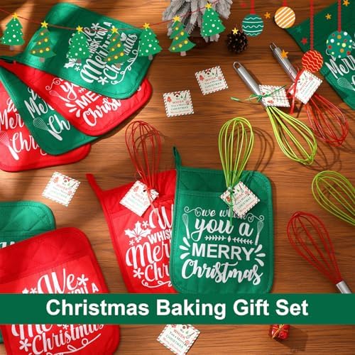 LemonRoad 12 Sets Christmas Whisk Baking Gift Set, Classic, Red, Green - Image 4