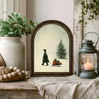 Winter Child Arched Decor, Christmas Sled Table Sign, 5.9x7.9 - Image 6