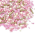 Manvscakes Sprinkles- Edible Cake and Cupcake Sprinkles with Assorted Shapes and Sizes for Parties, Metallic Sprinkle Mix for Cookies, Ice Cream, Cake and Cupcake Decorating, 4 oz (Pink Princess) by Manvscakes