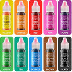 Food Coloring Liquid 10 Colors for Baking,Cherrysea Food Grade Cake Food Coloring Set for Halloween,Fondant,Cookies,Icing,Easter Egg Dessert Decorating Making DIY Supplies Kit- 0.25 Fl. oz (6 - Image 2
