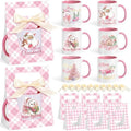 LemonRoad 6 Sets Pink Christmas Mugs 12 oz Xmas Coffee Mugs with Mug Boxes by Unknown