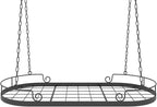 33' Oval Pan Rack Hanging, Heavy Duty Ceiling Pot Rack - Image 7