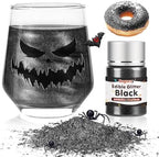 Edible Black Glitter,Cake Decorating,Cupcakes Topper,Black Shimmer Powder by Sugarzy