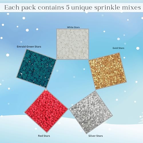 Confect Christmas Sprinkles | White, Red, Silver, Gold & Holly Green Mix | Edible Holiday Sprinkles for Cakes, Cupcakes & Cookies | Festive Baking Decorations-5 Oz - Image 2