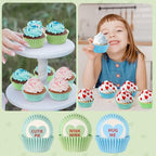 SANNIX 450Pcs Valentine's Day Cupcake Liners, Heart Candy Love XOXO Baking Cups Cupcake Wrappers Paper Wraps Muffin Liners for Valentines Day Wedding Birthday Party Candy Cake Decorations Supplies - Image 7