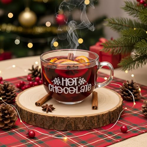 Sliner 6 Pcs Christmas Glass Coffee Mugs 16 oz Footed Irish Style Glasses - Image 4