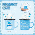 2 PCS Winter Snowman Tiered Tray Mug Decor Set with Faux Whipped - Image 2