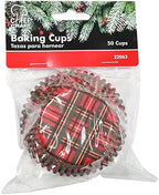 Chef Craft Paper Patterned Cupcake Liners, 50 Count, Green/Red - Image 2