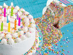 Confetti Sprinkles, 1.7 lb Bulk Pastel Birthday Cake Dot Jimmies - Image 4