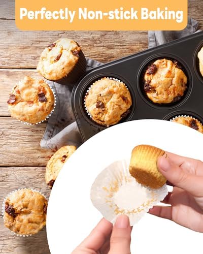 Bake Choice 400pcs White Cupcake Liners for Baking, Mini Muffin Liners - Image 2