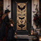 Halloween Decorations - UNWELCOME Gothic Halloween Door Cover - Image 5