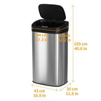 BestOffice 22 Gallons Automatic Sensor Large Kitchen Trash Can - Image 7