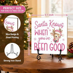 Christmas Wooden Signs Decor Funny Wood Plaque with Support Stand - Image 2